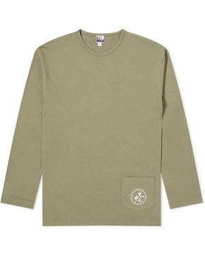 Sunspel X Nigel Cabourn Long Sleeve Pocket T-Shirt - Green