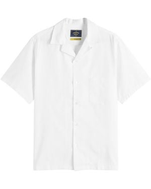 Portuguese Flannel Alqueva Jacquard Stripe Vacation Shirt - White