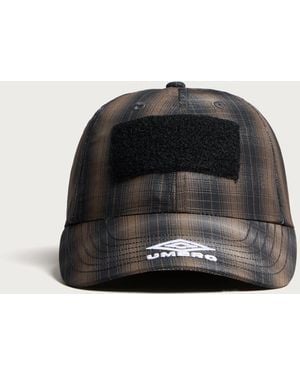 Umbro by Slam Jam Checked Hazard Cap - Black