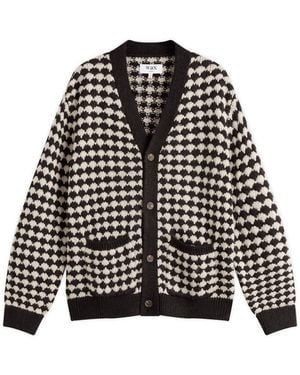 Wax London Walker Bubble Knit Cardigan - Black