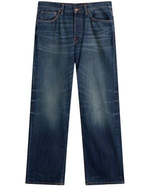 Nudie Jeans Loud Larry Wide Leg Jeans - Blue