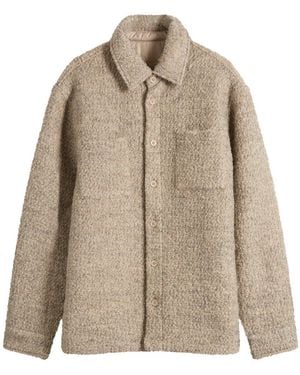 Wax London Mount Reversible Boucle Overshirt - Natural