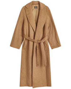 A.P.C. A.P.C Floriane Belted Coat - Brown