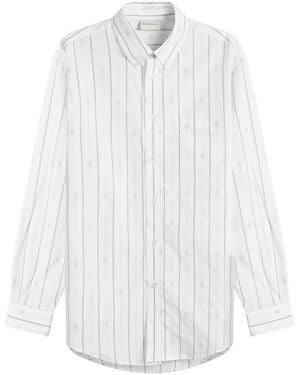 Drole de Monsieur Monogramme Stripe Shirt - White