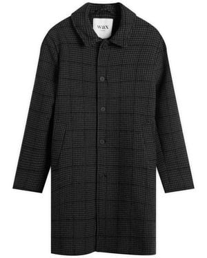 Wax London Stan Puppytooth Check Coat - Black