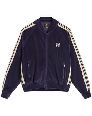 Needles Rib Collar Track Jacket - Blue