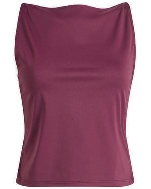 GOOD AMERICAN Weightless Scuba Sleeveless Tank - Purple