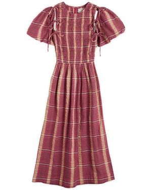 Damson Madder Becca Midi Dress - Red