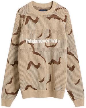 thisisneverthat T-Logo Knit Sweater - Natural