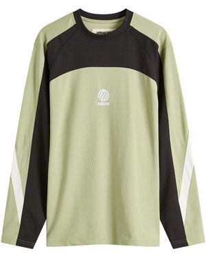 METALWOOD STUDIO Panelled Poly Long Sleeve T-Shirt - Green