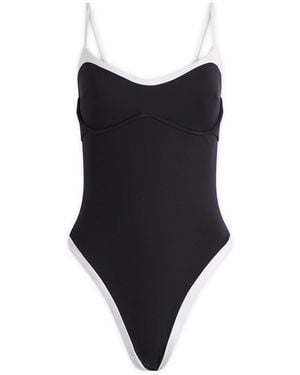 Tala Contrast Underwired Swimsuit - Black