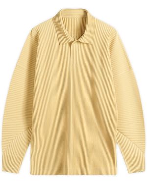 Homme Plissé Issey Miyake Homme Plissé Long Sleeve Polo - Yellow