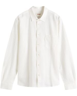 YMC Curtis Seersucker Shirt - White