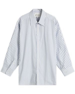 Maison Margiela Long Sleeve Stripe Shirt - Blue