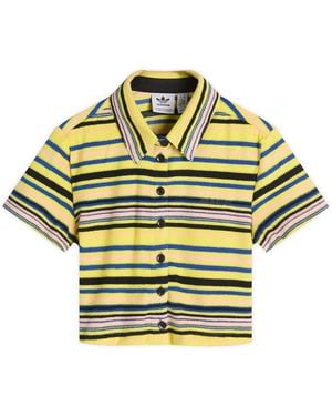 adidas Towel Button-Up T-Shirt - Yellow