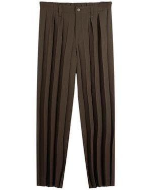 Homme Plissé Issey Miyake Edge Ensemble Trousers - Brown