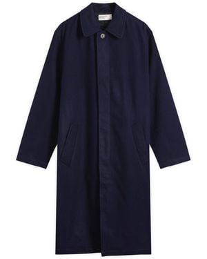 Universal Works Mowbray Wool Mac Coat - Blue