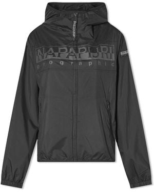 Napapijri Rainforest Nylon Windbreaker Jacket - Gray
