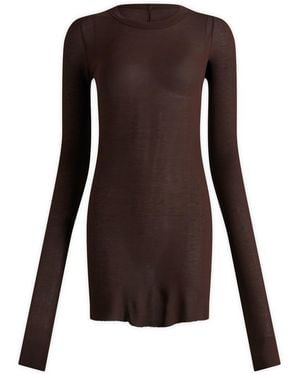 Rick Owens Rib Long Sleeve T-Shirt - Brown