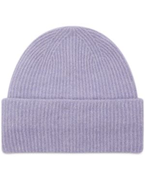 Samsøe & Samsøe Nor Fluffy Knit Beanie Hat - Purple