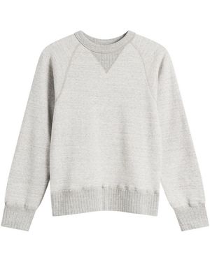 Beams Boy Rib Crewneck Sweatshirt - White