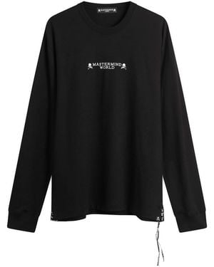 MASTERMIND WORLD "I Do Not Care" Long Sleeve T-Shirt - Black