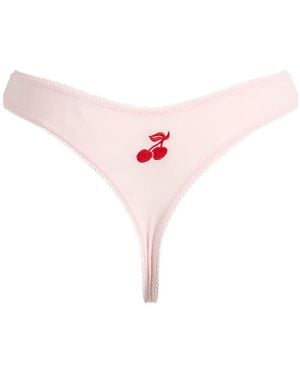 Fruity Booty Commando Thong - White