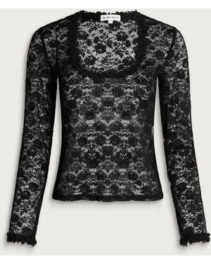 My Mum Made It Lace Poem Top - Black