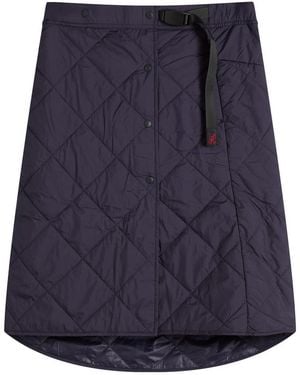 Gramicci Quilted Thermal Midi Skirt - Blue