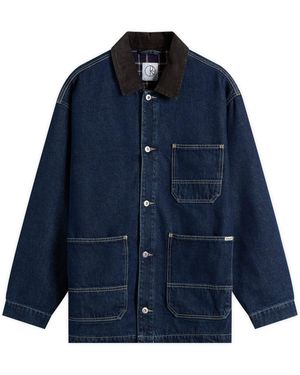 POLAR SKATE Flannel Lined Ezra Jacket - Blue