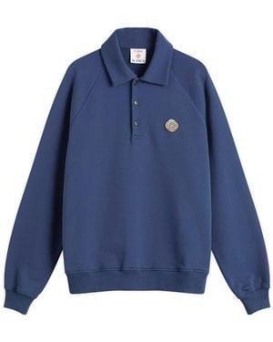 CASABLANCA Loopback Collar Sweatshirt - Blue