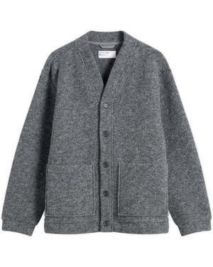 Universal Works Wool Fleece Advance Cardigan - Gray