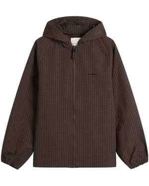 Gramicci Northside Plaid Hooded Jacket - Brown