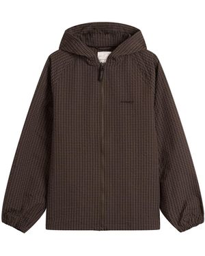 Gramicci Northside Plaid Hooded Jacket - Brown