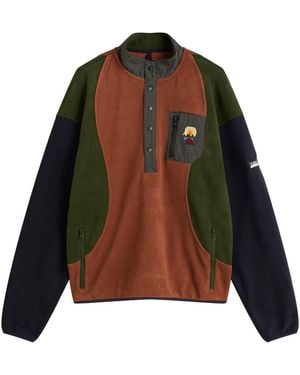 Brain Dead Equipment Pullover Fleece Jacket - Brown