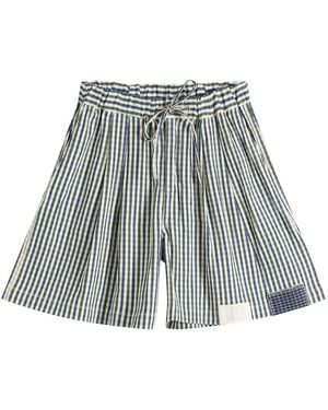 STORY mfg. Check Bridge Shorts - Blue