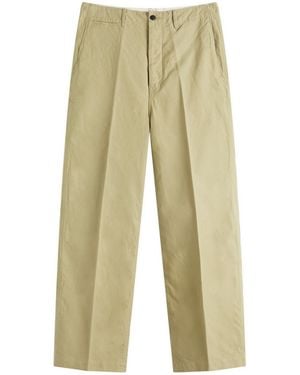 Visvim Wide Leg Chino Pants - Natural