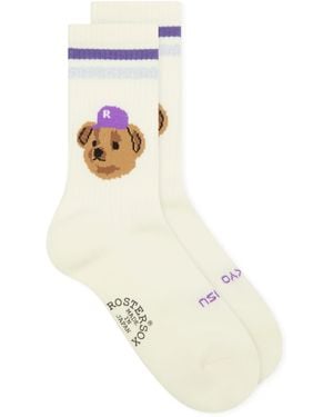 Rostersox Team Bear Socks - White