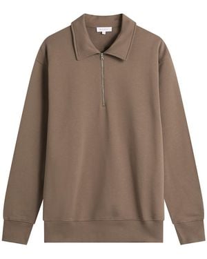 Norse Projects Standard Half Zip Sweatshirt - Brown