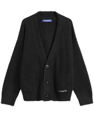 Picante Shaggy Cardigan - Black