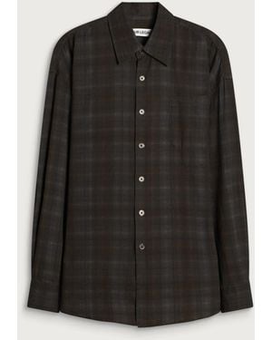 Our Legacy Check Print Borrowed Shirt - Black