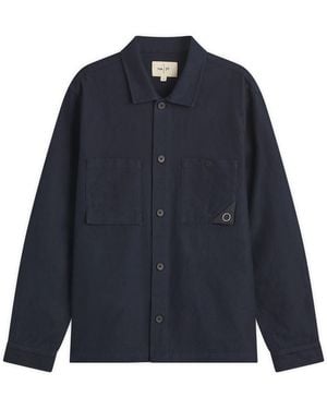 Folk Anniversary Patch Overshirt - Blue
