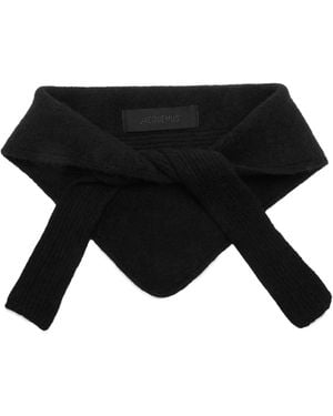 Jacquemus Alpaca Triangle Scarf - Black