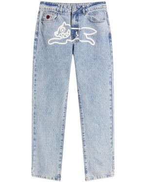 ICECREAM Running Dog Straight Leg Denim Jeans - Blue