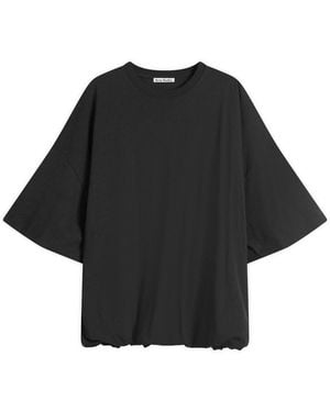 Acne Studios Eniko Irregular Balloon T-Shirt Dress - Black