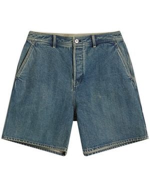 Jil Sander Regular Fit 5 Pocket Denim Shorts - Blue