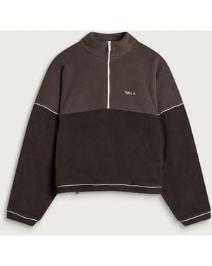 Tala 2-Tone Quarter Zip Fleece Jacket - Black