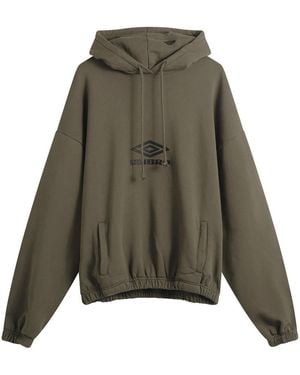 Umbro by Slam Jam Og Logo Mask Hoodie - Green