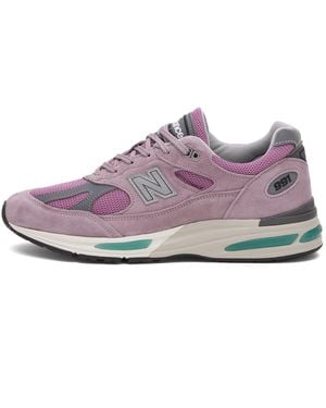 New Balance 991V2 Trainer - Purple