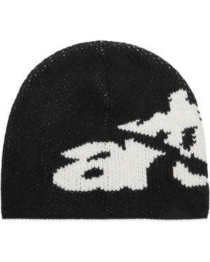 Arte' Ripped Side Beanie - Black
